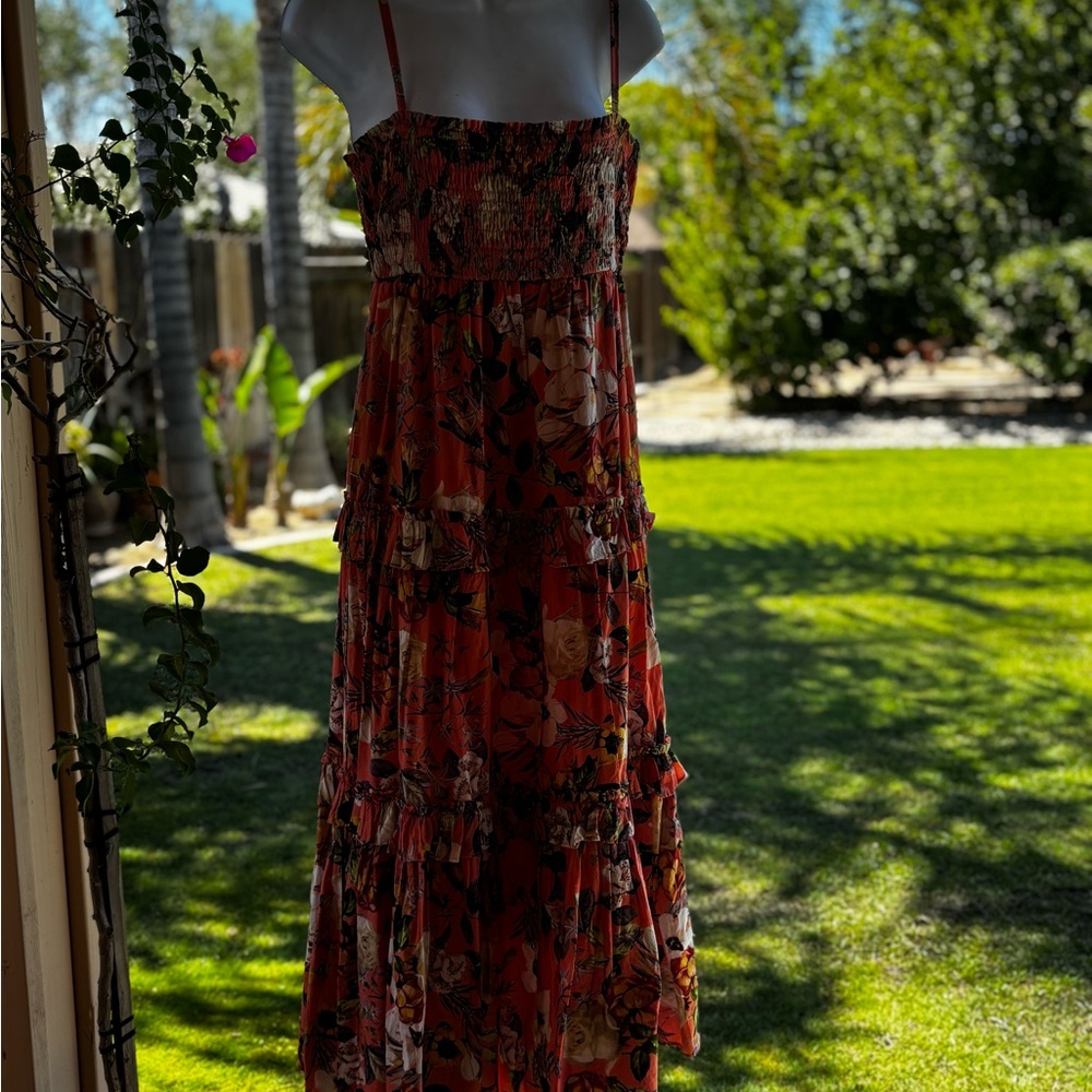 INC International Concepts Red Floral Maxi Dress